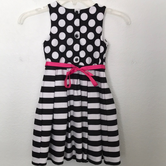 🖤BEATLE JUICE INSPIRED DRESS BLACK, WHITE STRIPES EXCELLENT CONDITION SIZE 6 - Picture 2 of 7